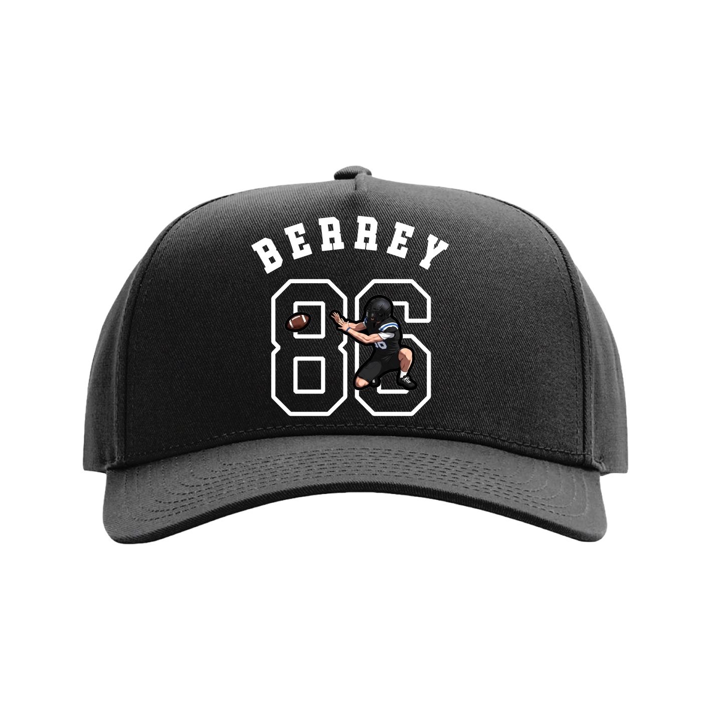 Full Fabric Five-Panel Champ Cap — Shirsey Arch in Black