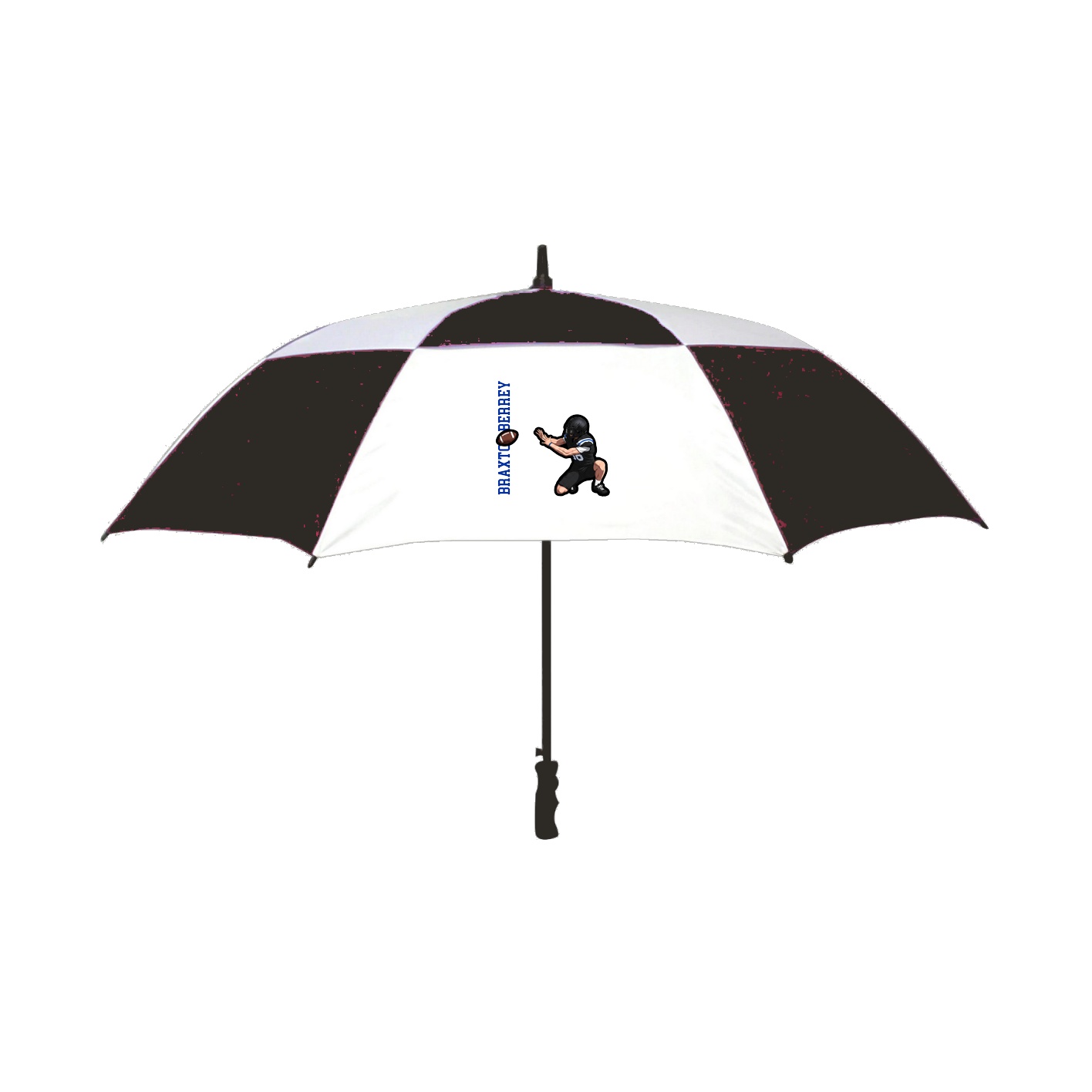 Golf Umbrella — Name Vertical in Black
