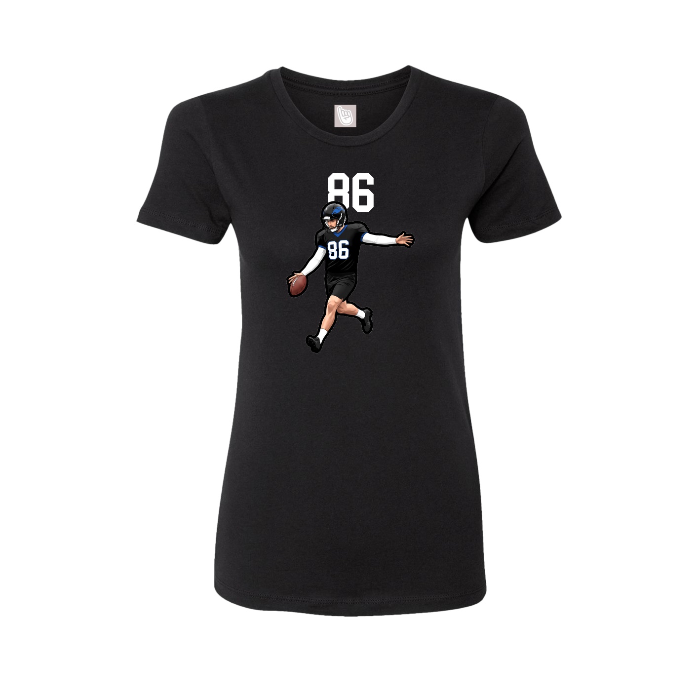 Womens Tee — Number Top in Black