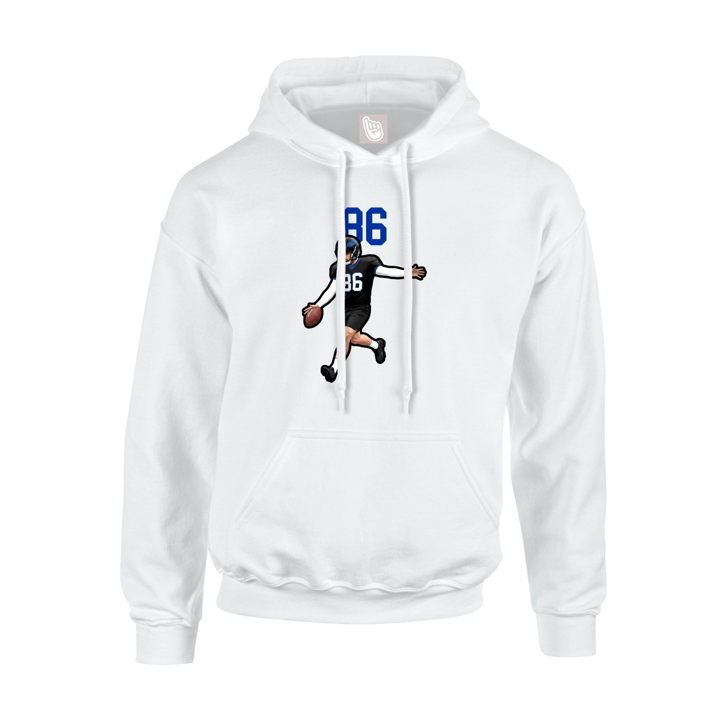 Hoodie — Number Top in White