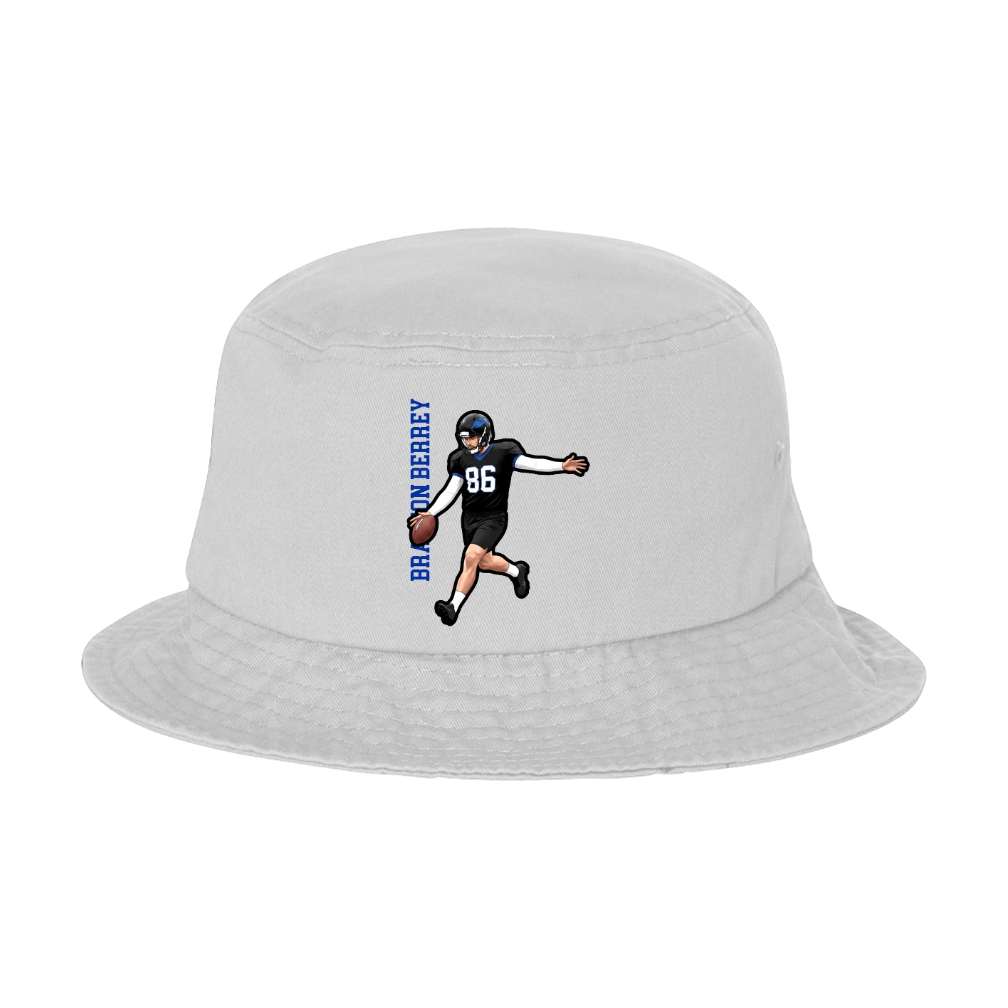 Bucket Cap — Name Vertical in White
