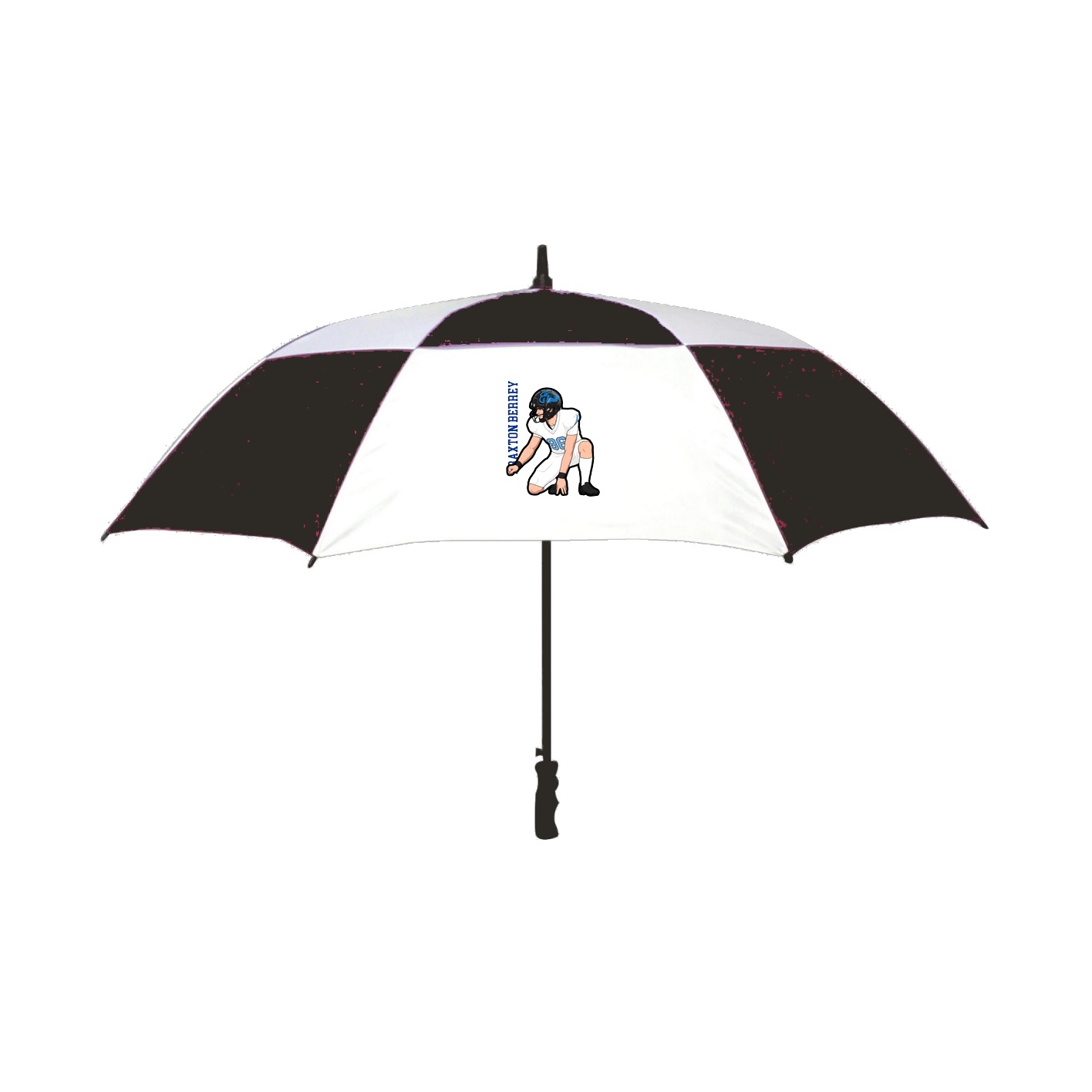 Golf Umbrella — Name Vertical in Black