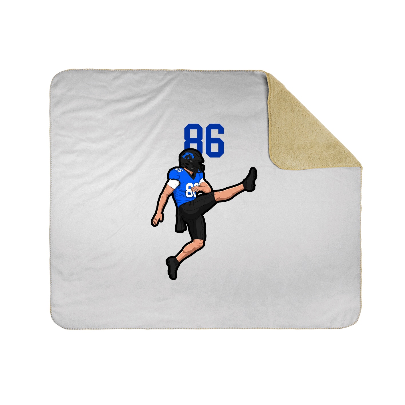 Throw Blanket — Number Top in White