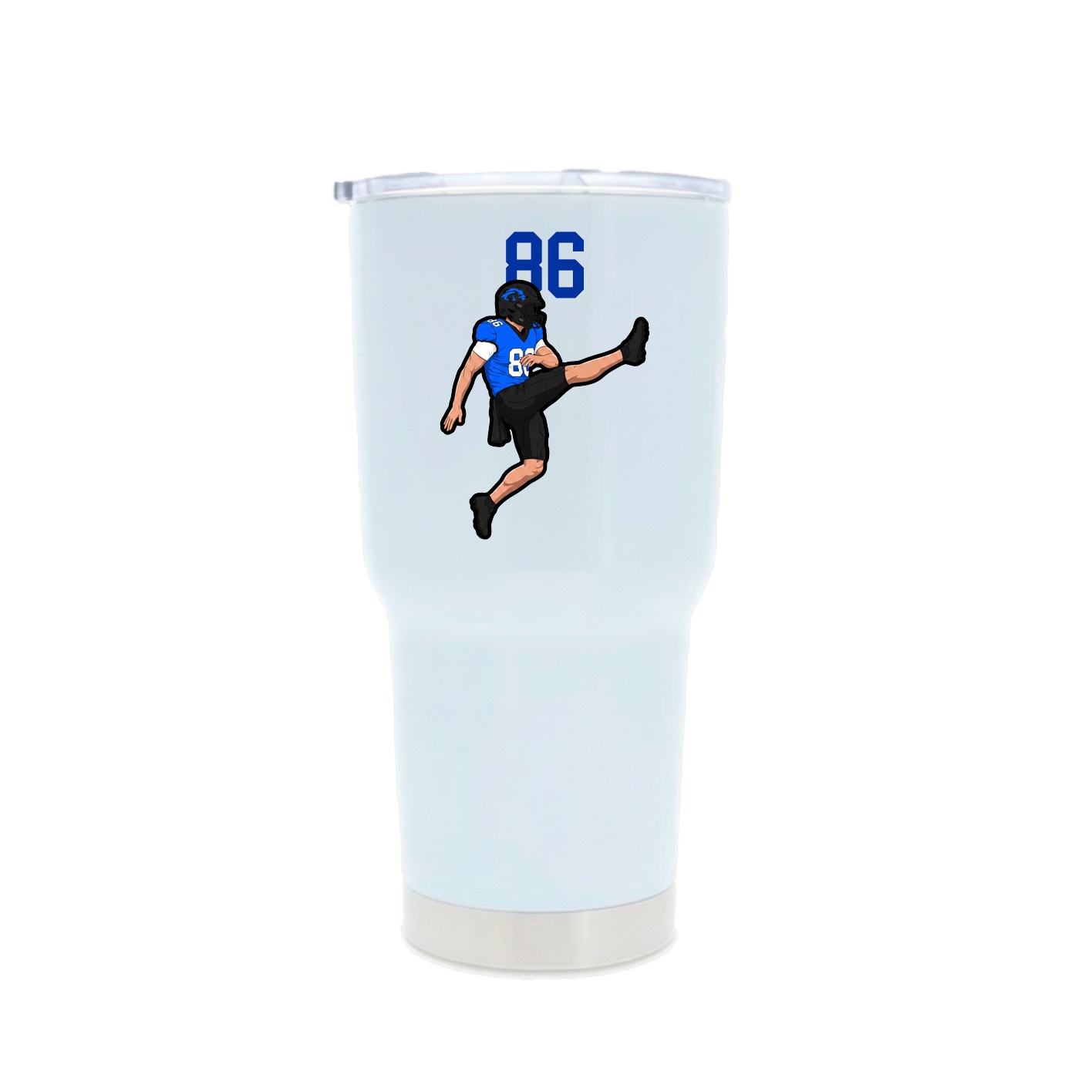 30oz Stainless Steel Tumbler — Number Top in White