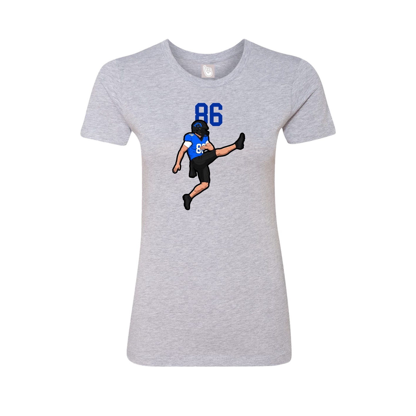 Womens Tee — Number Top in Grey