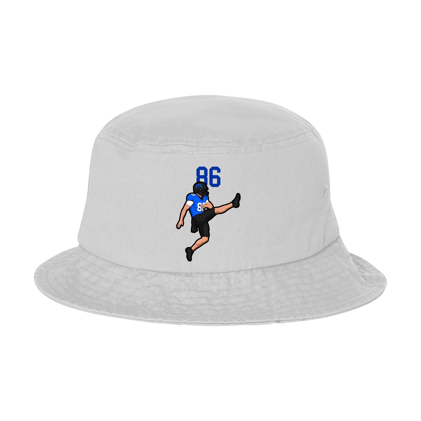 Bucket Cap — Number Top in White