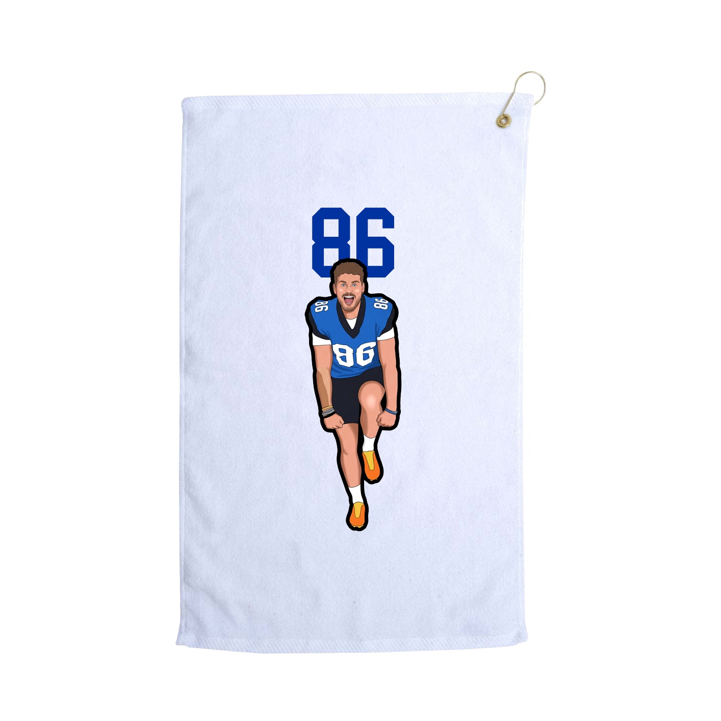 Golf Towel — Number Top in White