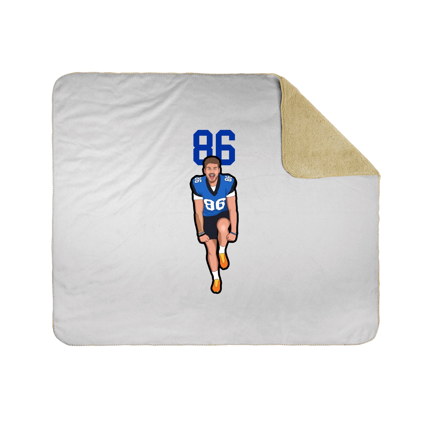 Throw Blanket — Number Top in White
