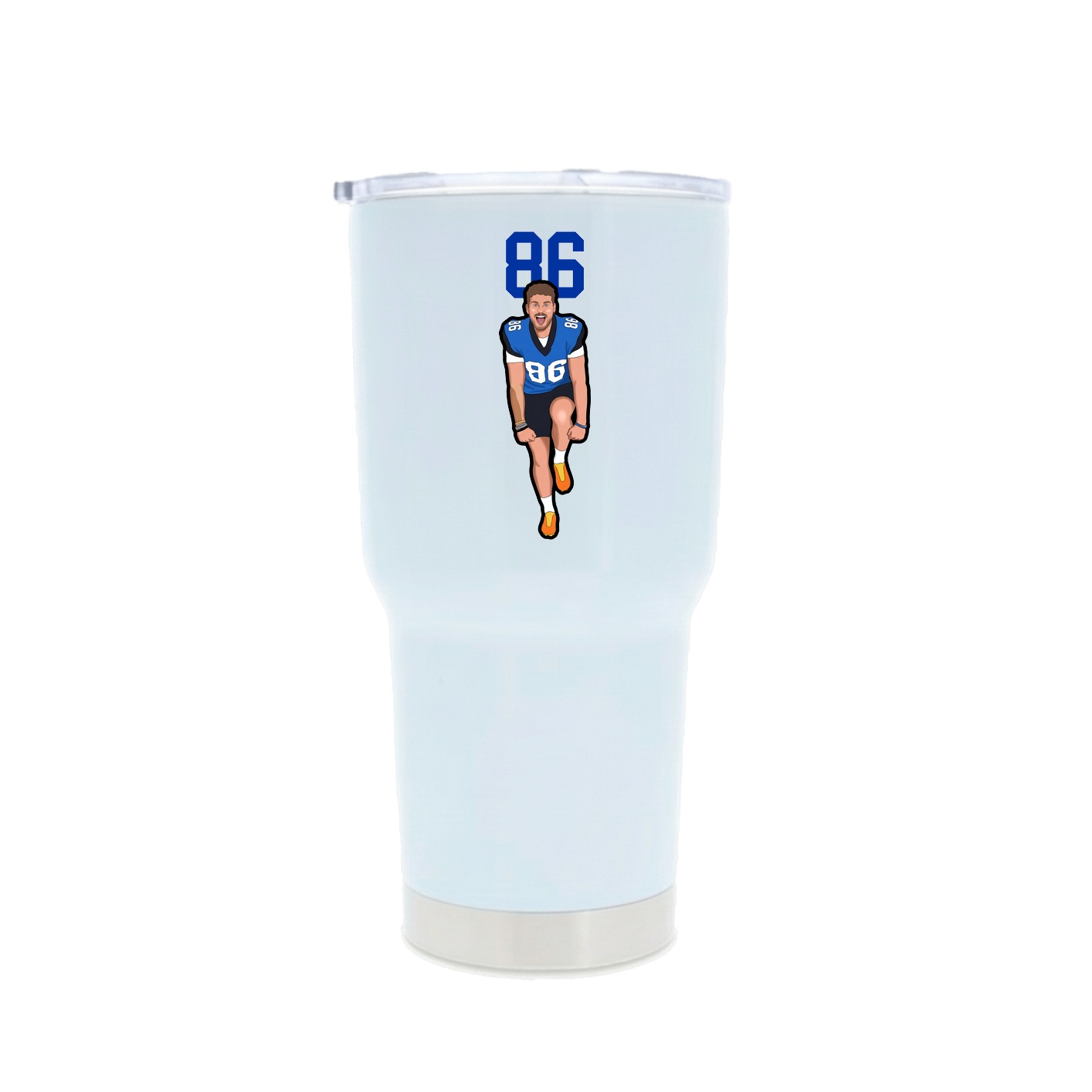 30oz Stainless Steel Tumbler — Number Top in White