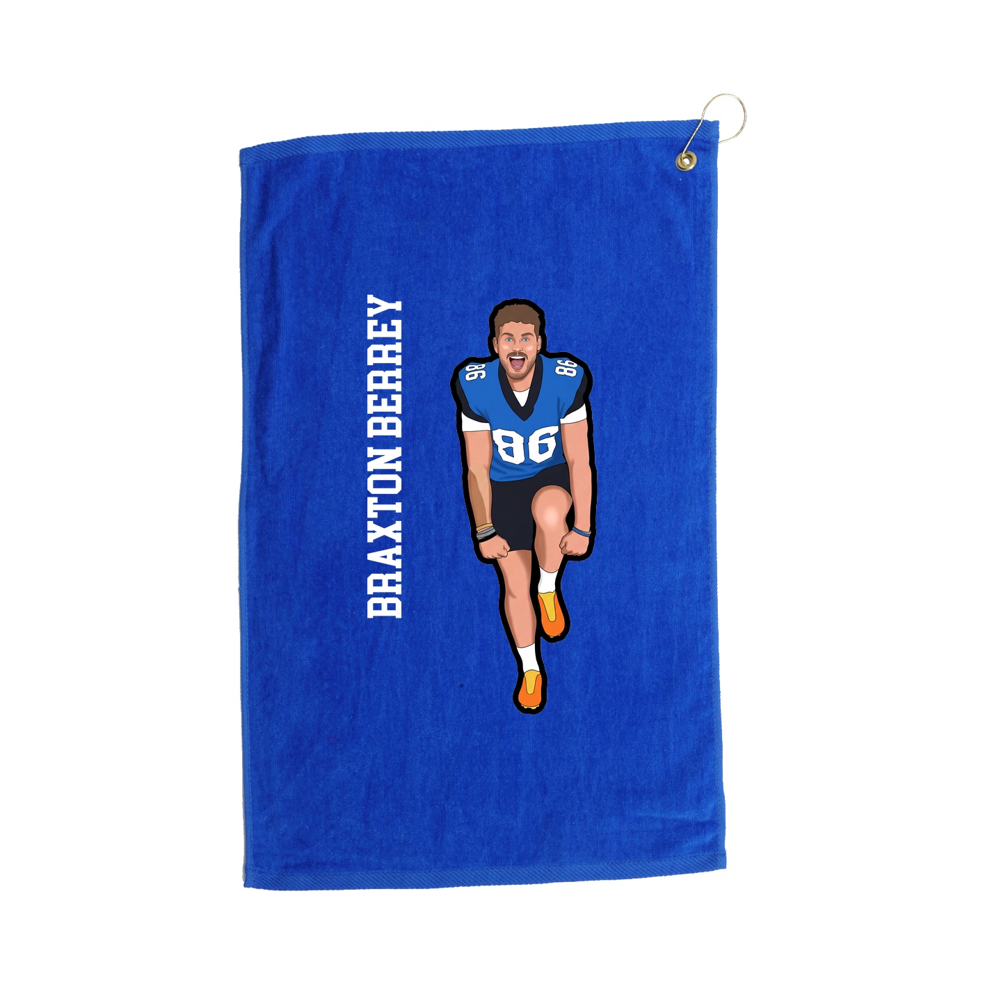 Golf Towel — Name Vertical in Royal
