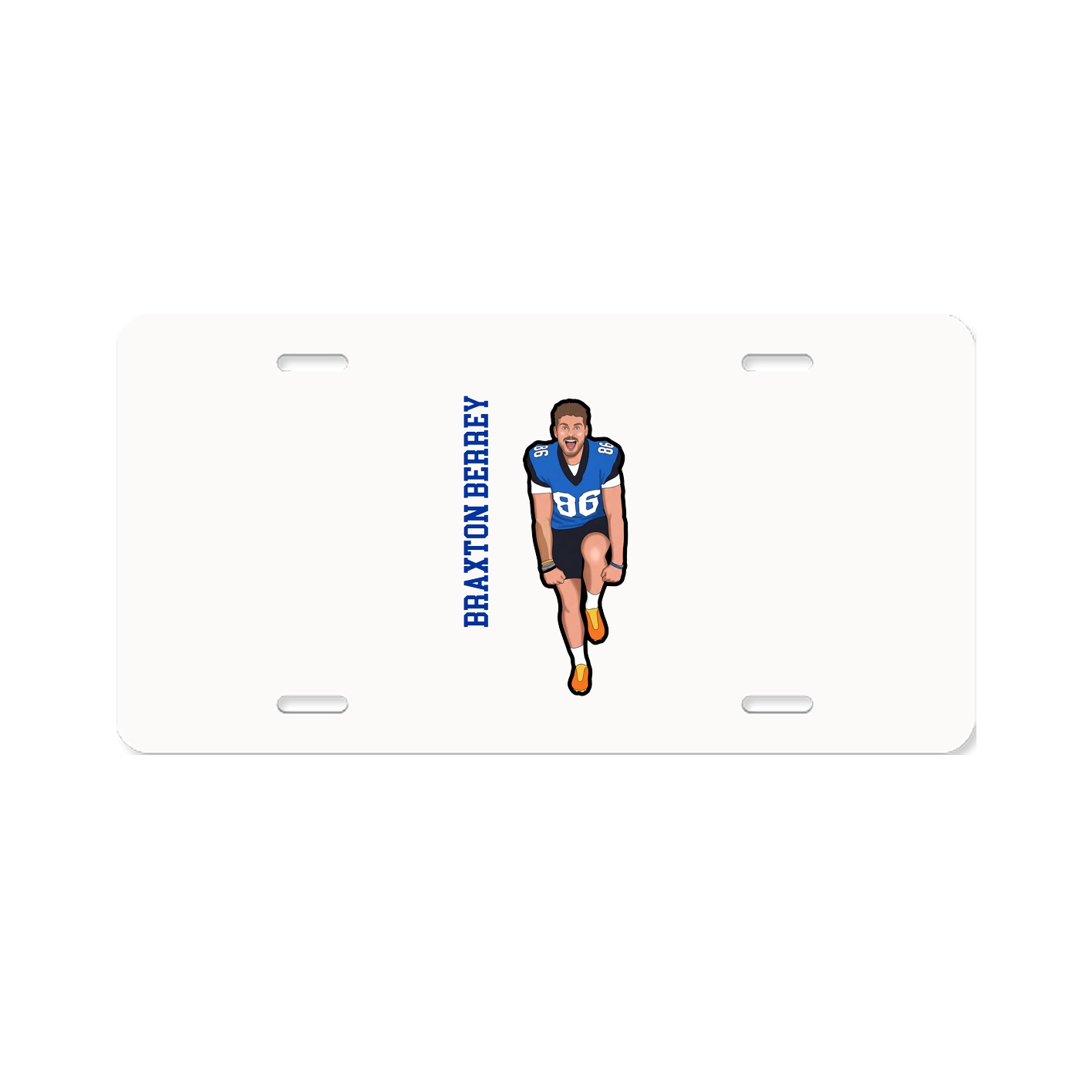 License Plate — Name Vertical in Classic