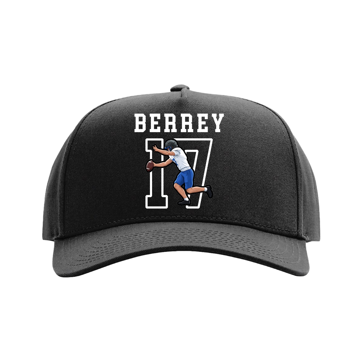 Full Fabric Five-Panel Champ Cap — Shirsey in Black