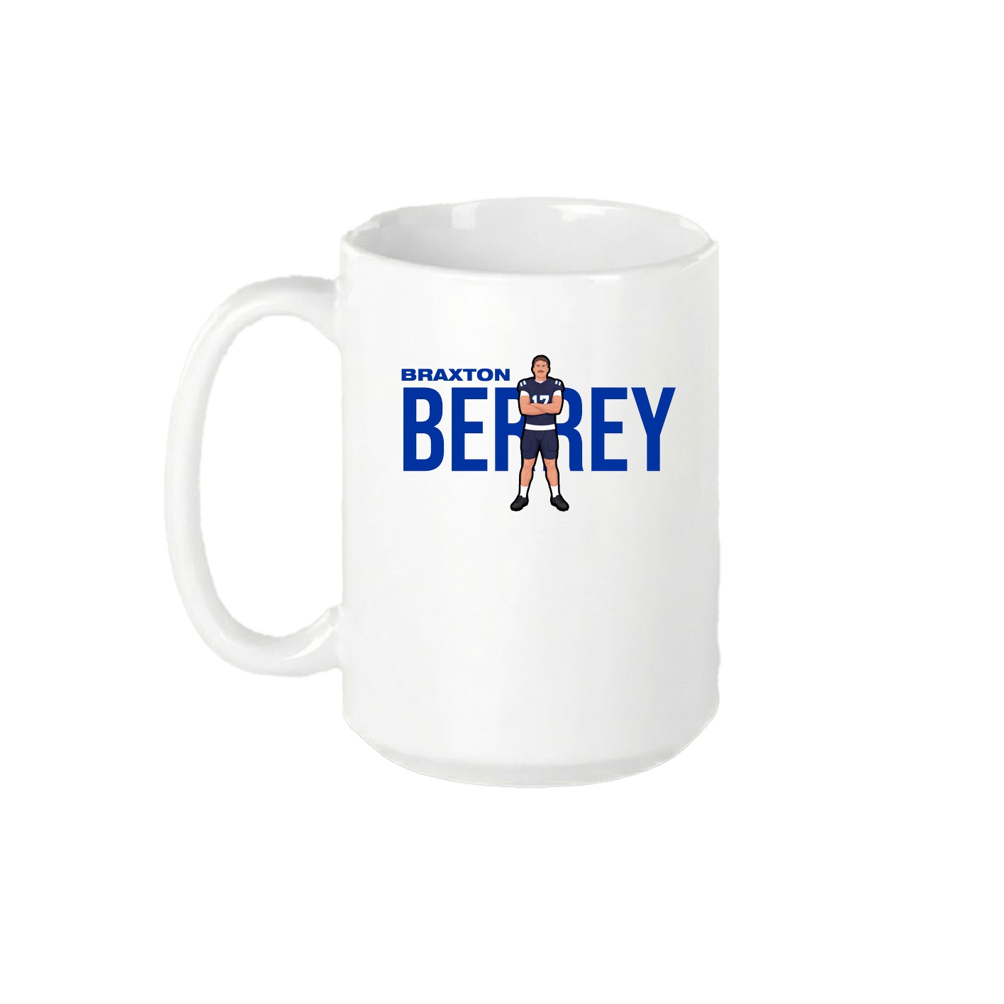 15oz Coffee Mug — Player Name in White