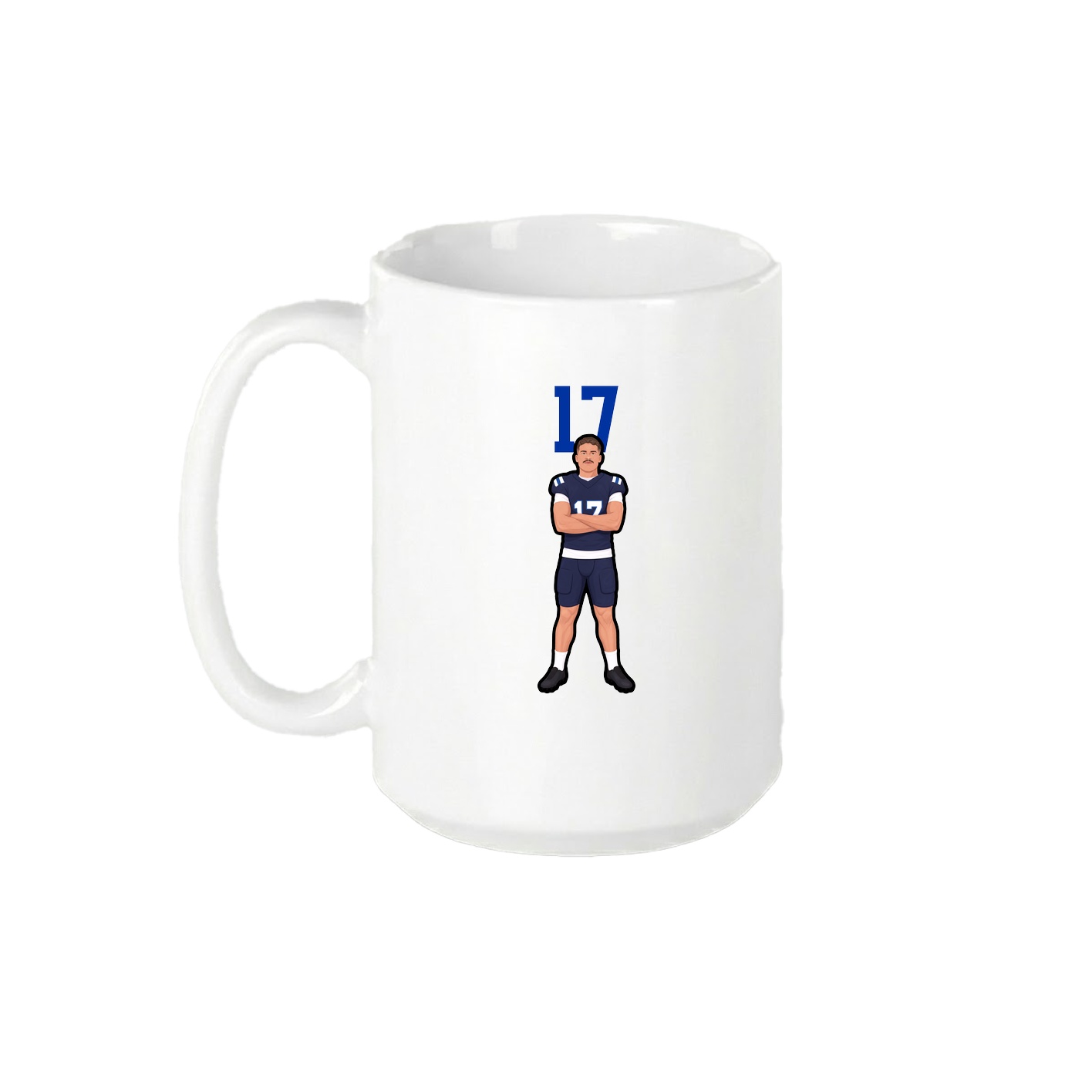 15oz Coffee Mug — Number Top in White
