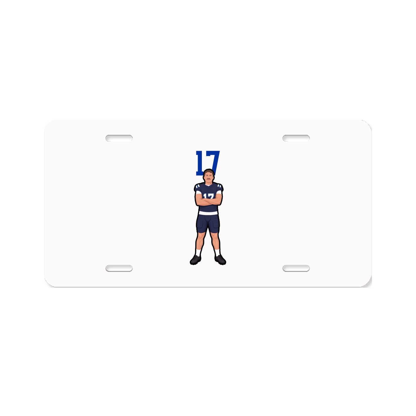 License Plate — Number Top in Classic