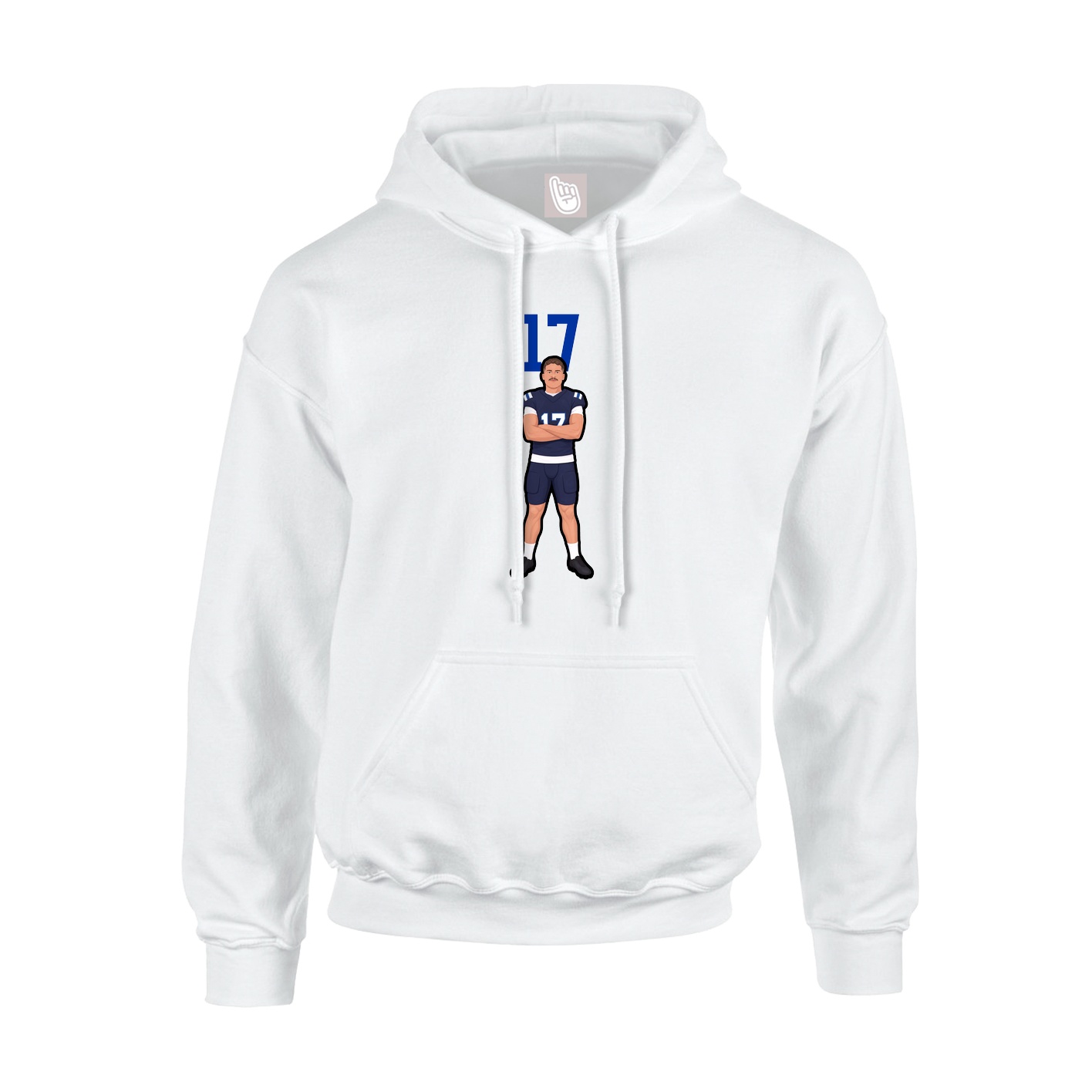 Hoodie — Number Top in White
