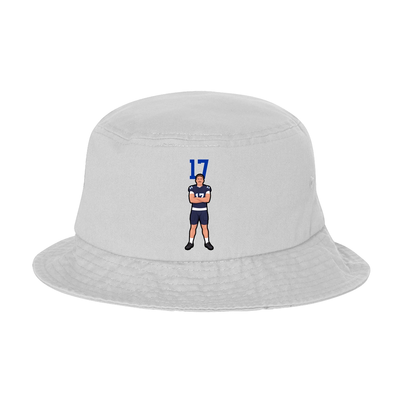 Bucket Cap — Number Top in White