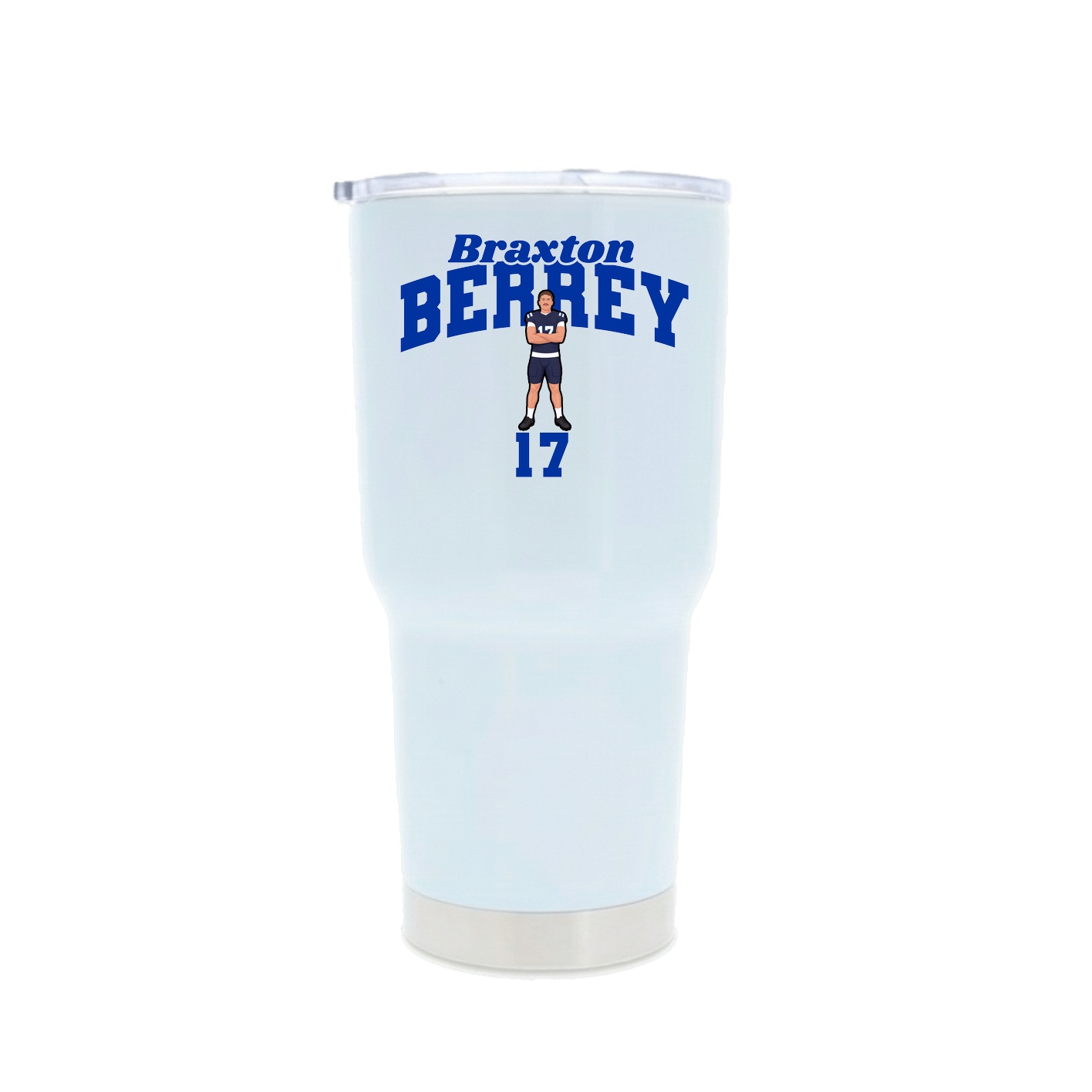 30oz Stainless Steel Tumbler — Signature Arch in White