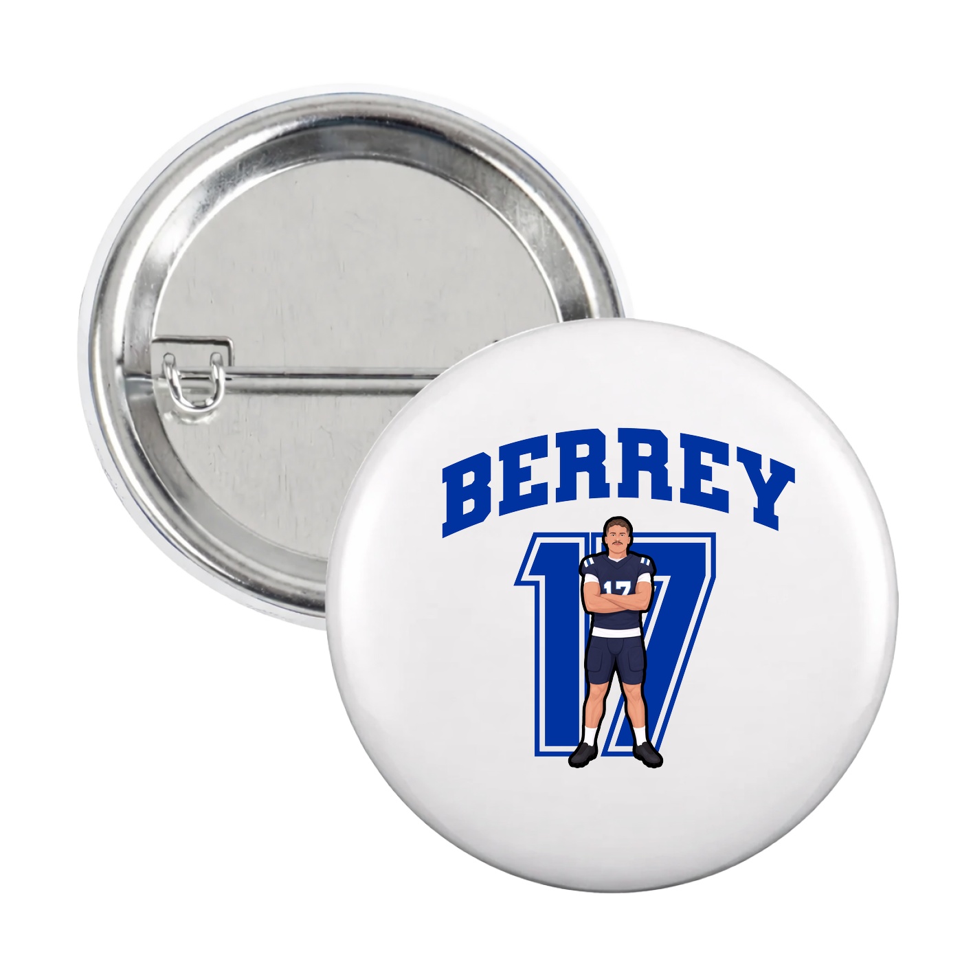 Game Day Button — Number in White