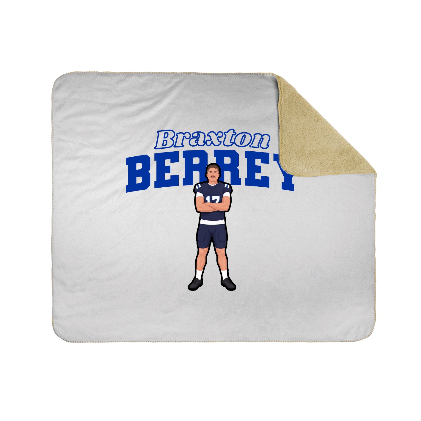 Throw Blanket — Name Arch in White