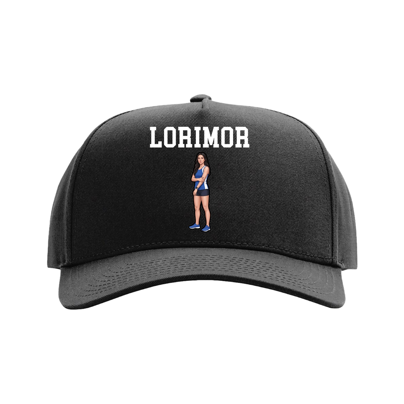 Full Fabric Five-Panel Champ Cap — Shirsey in Black