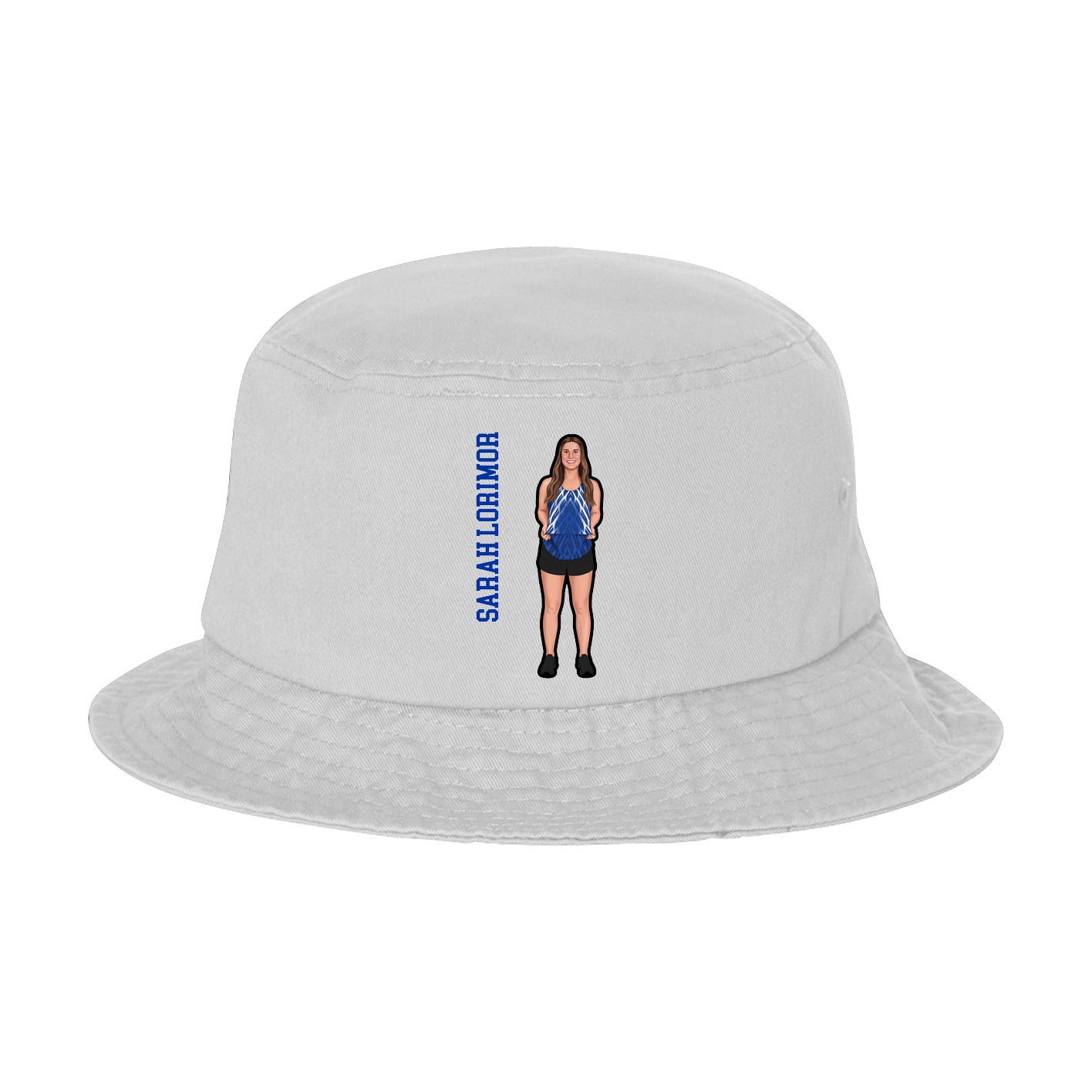 Bucket Cap — Name Vertical in White