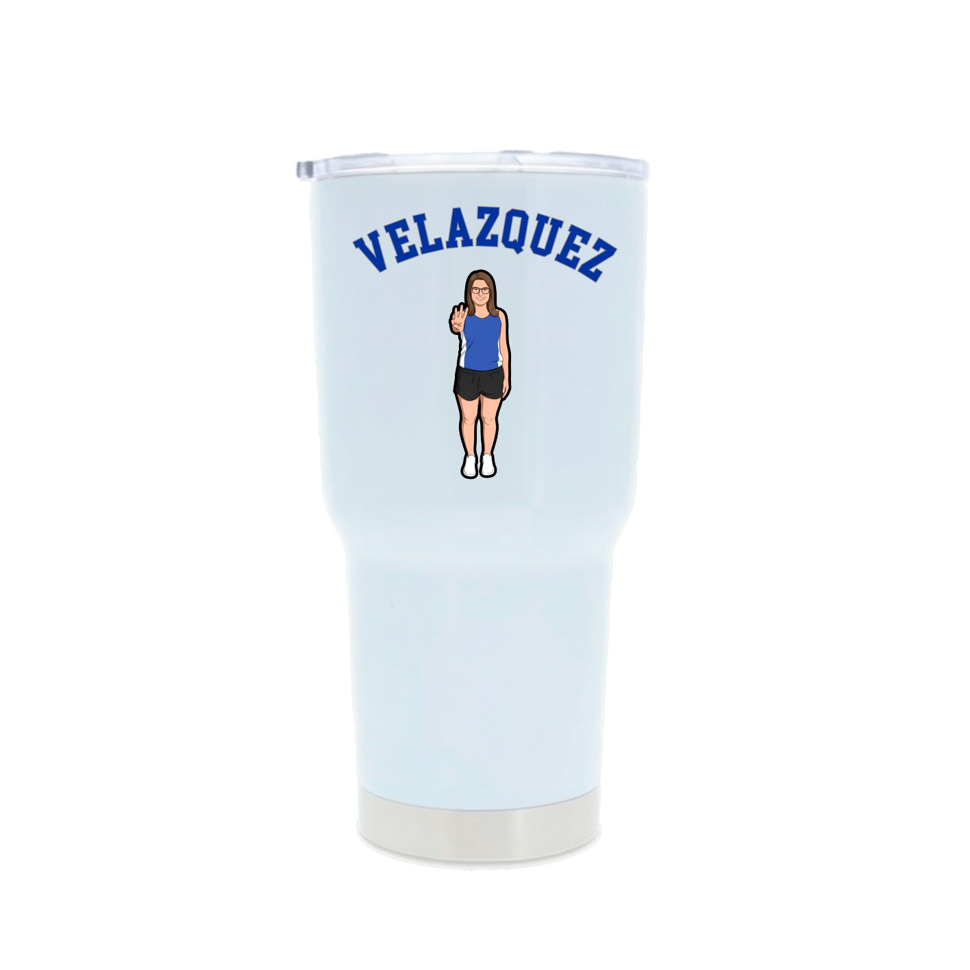 30oz Stainless Steel Tumbler — Shirsey Arch in White