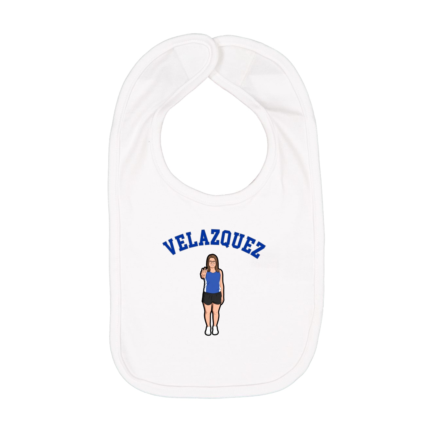 Infant Bib — Shirsey Arch in White