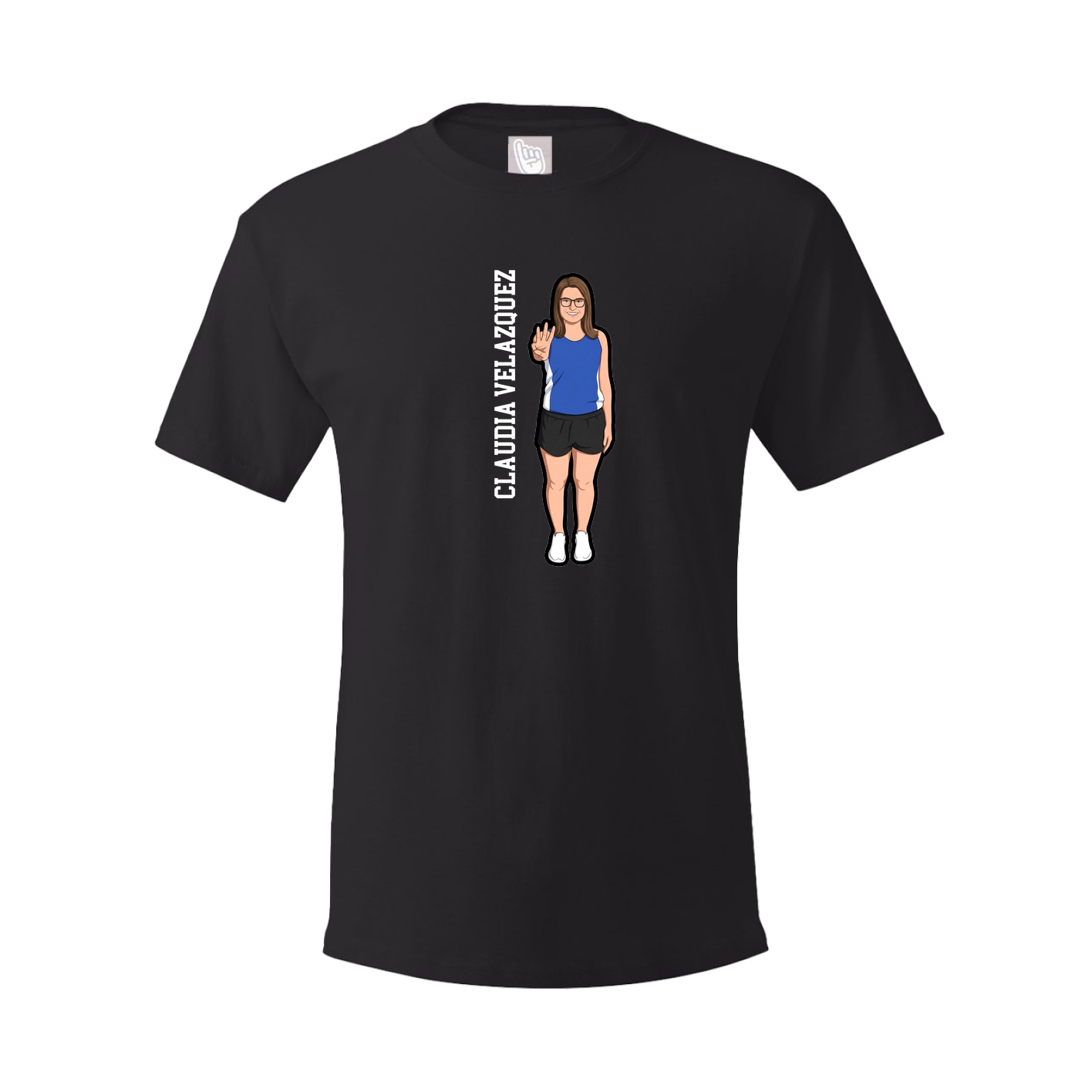 Tee — Name Vertical in Black