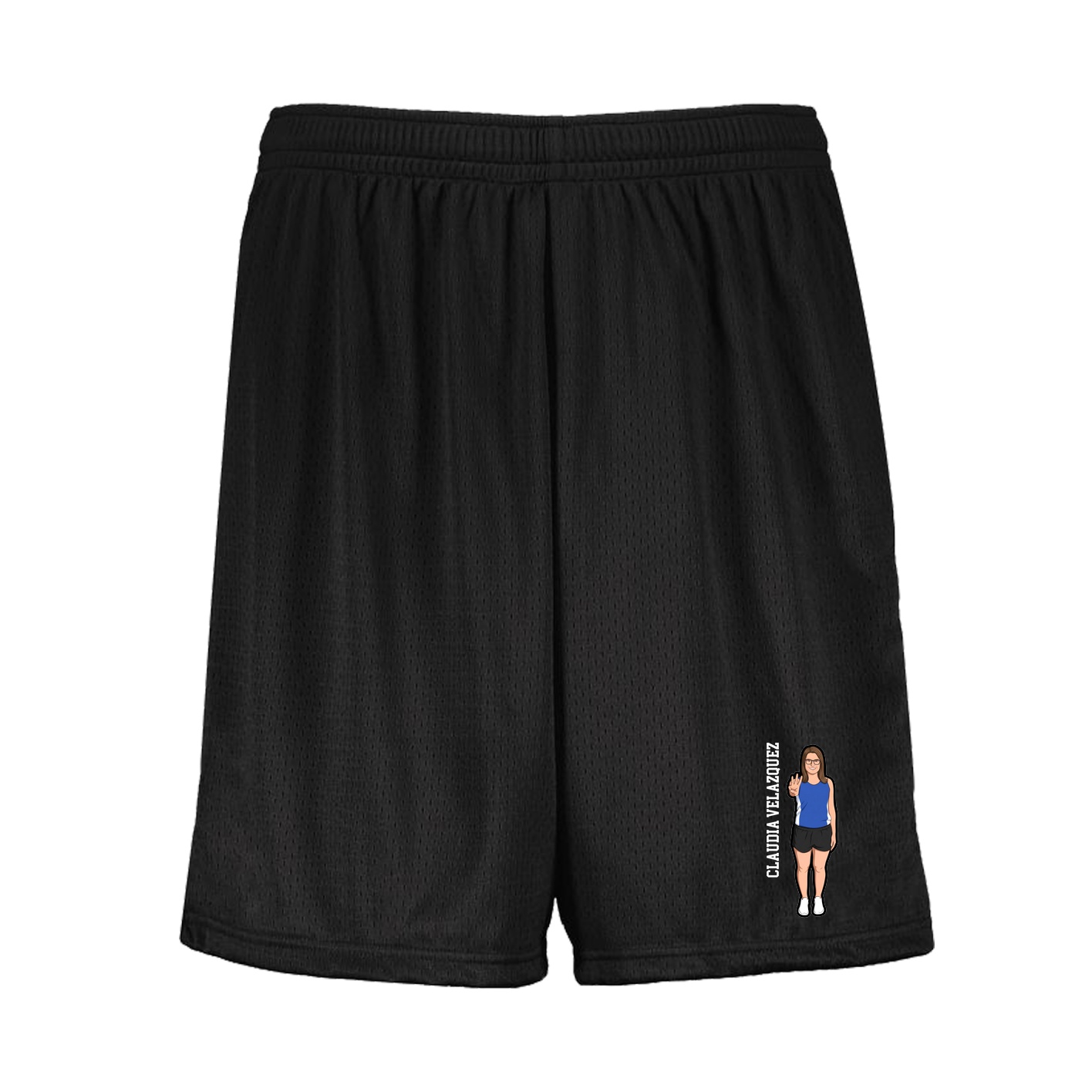 Shorts — Name Vertical in Black