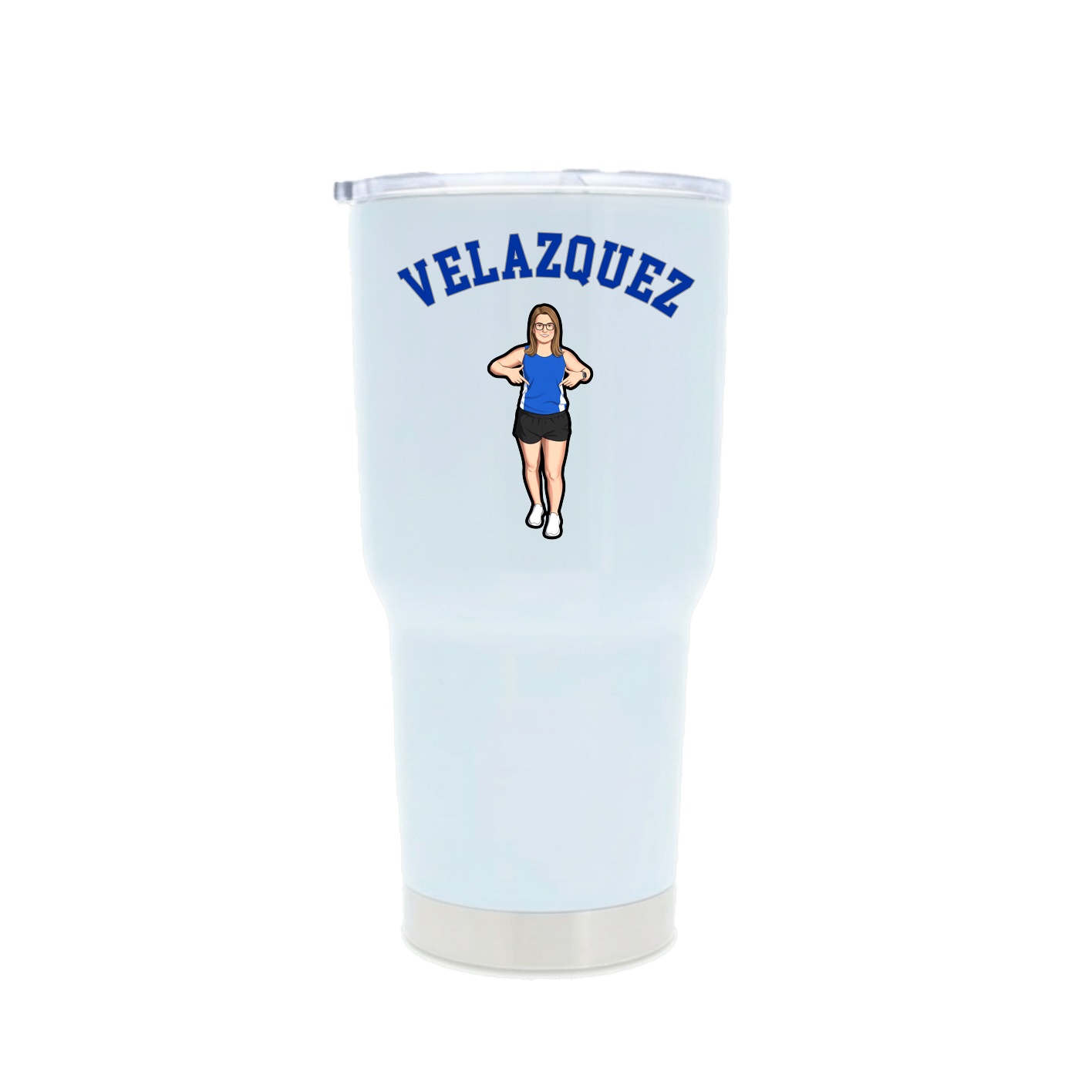 30oz Stainless Steel Tumbler — Shirsey Arch in White
