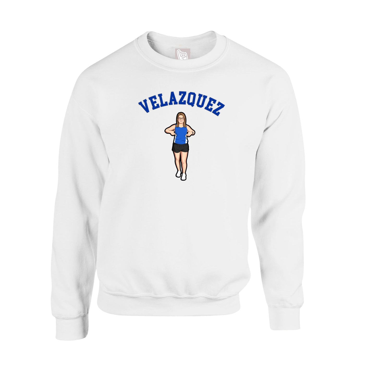 Fleece Crew — Shirsey Arch in White