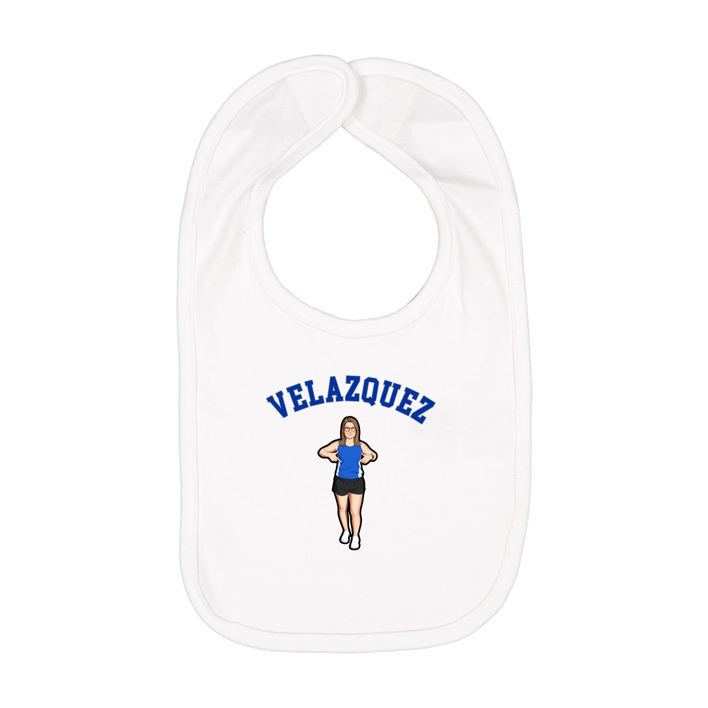 Infant Bib — Shirsey Arch in White