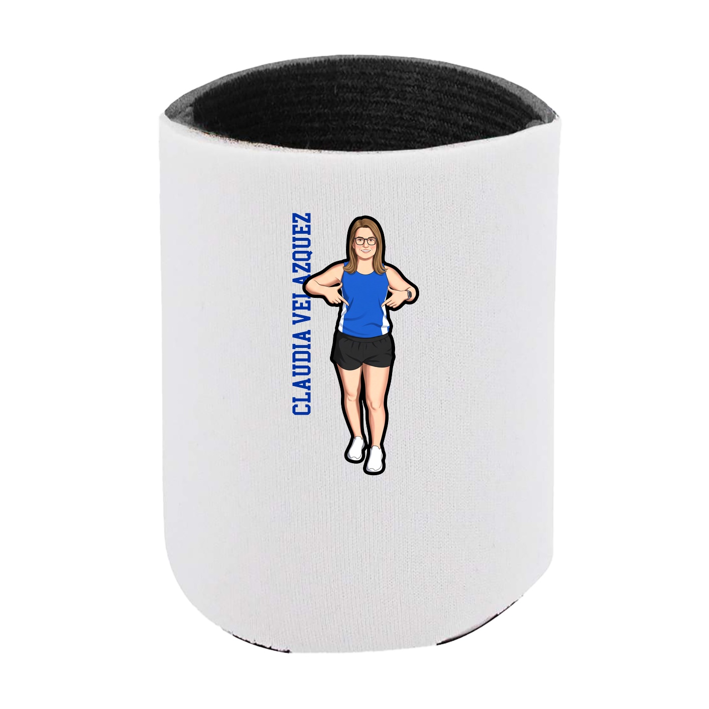 Can Holder — Name Vertical in White