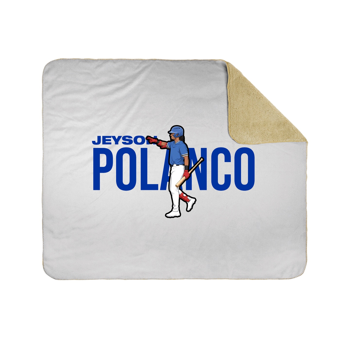 Throw Blanket — Player Name in White