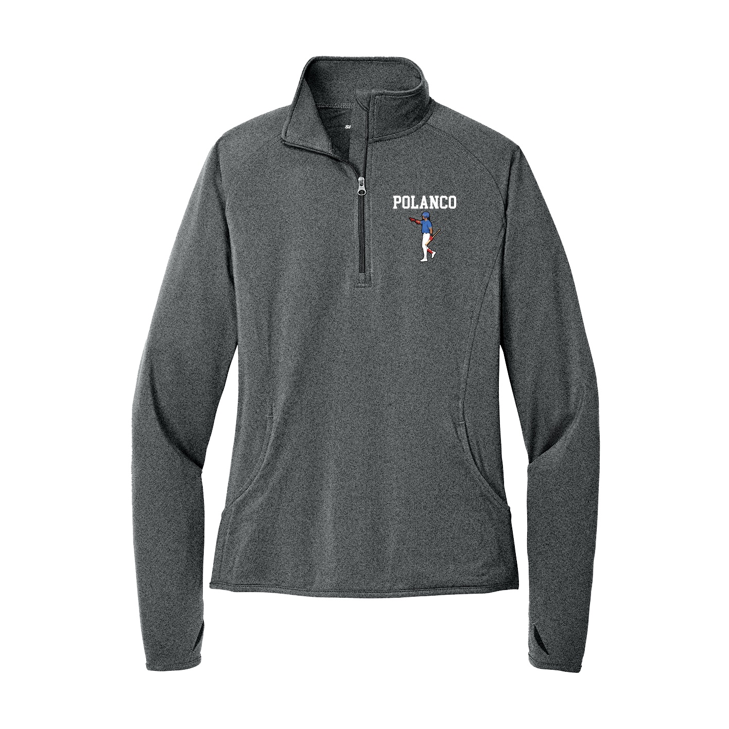 Women's Q-Zip Pullover — Shirsey in Grey
