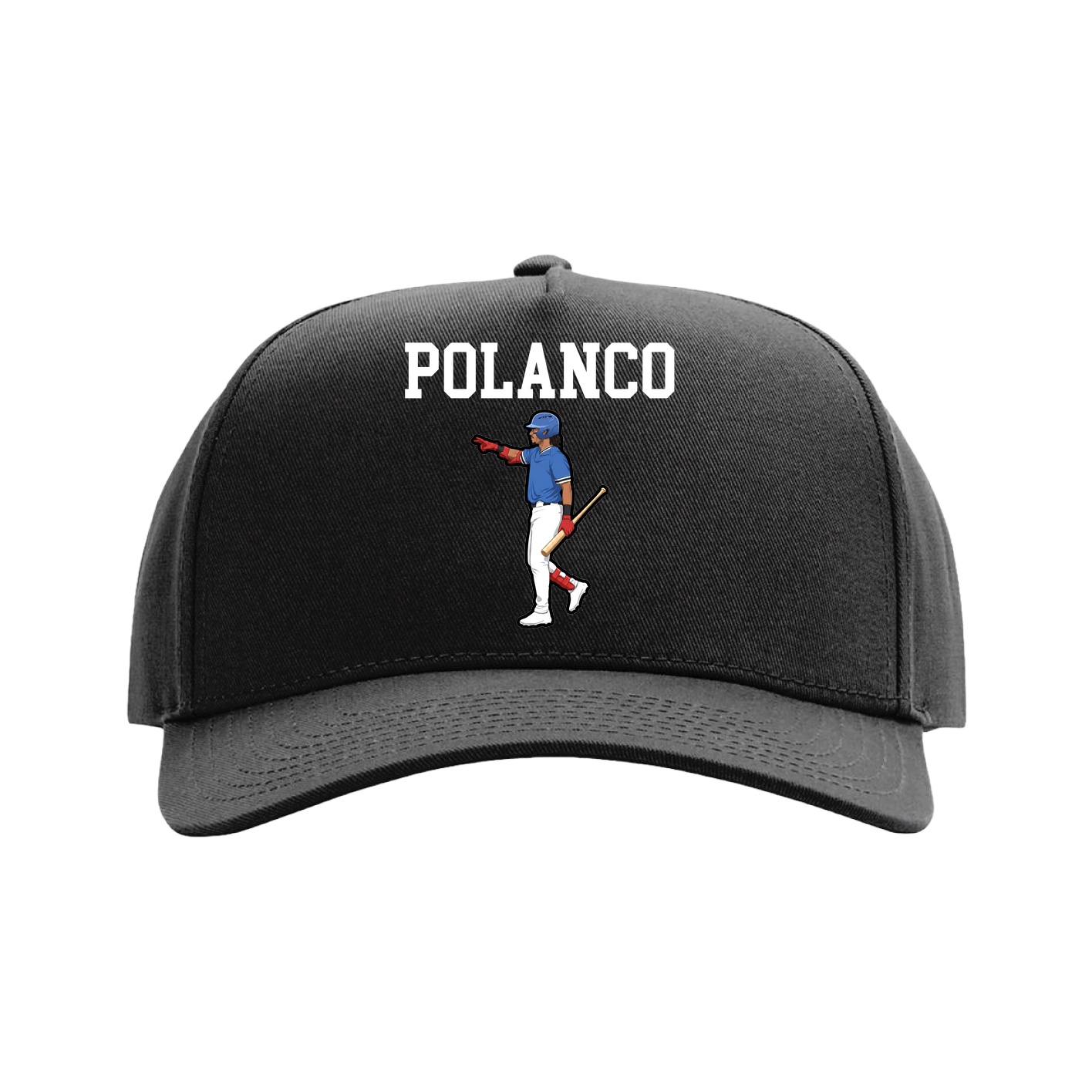 Full Fabric Five-Panel Champ Cap — Shirsey in Black