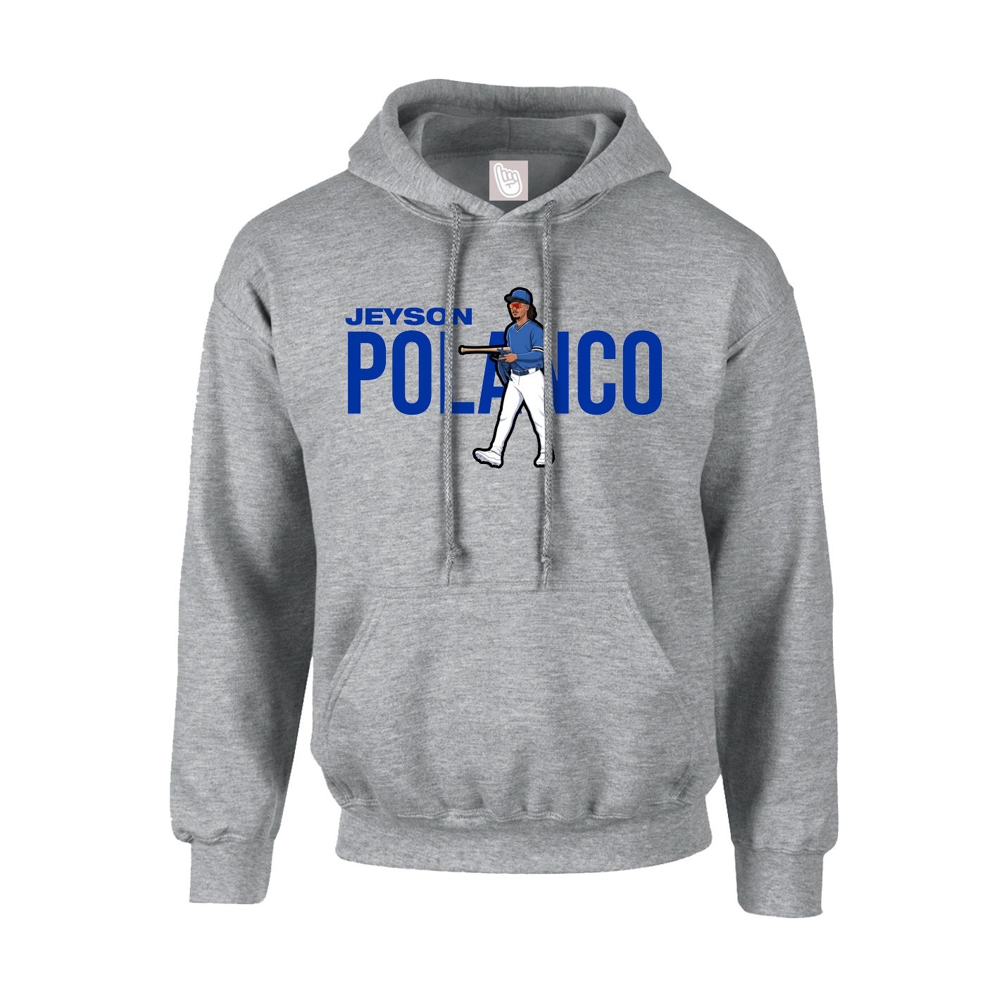 Youth Hoodie — Player Name in Grey