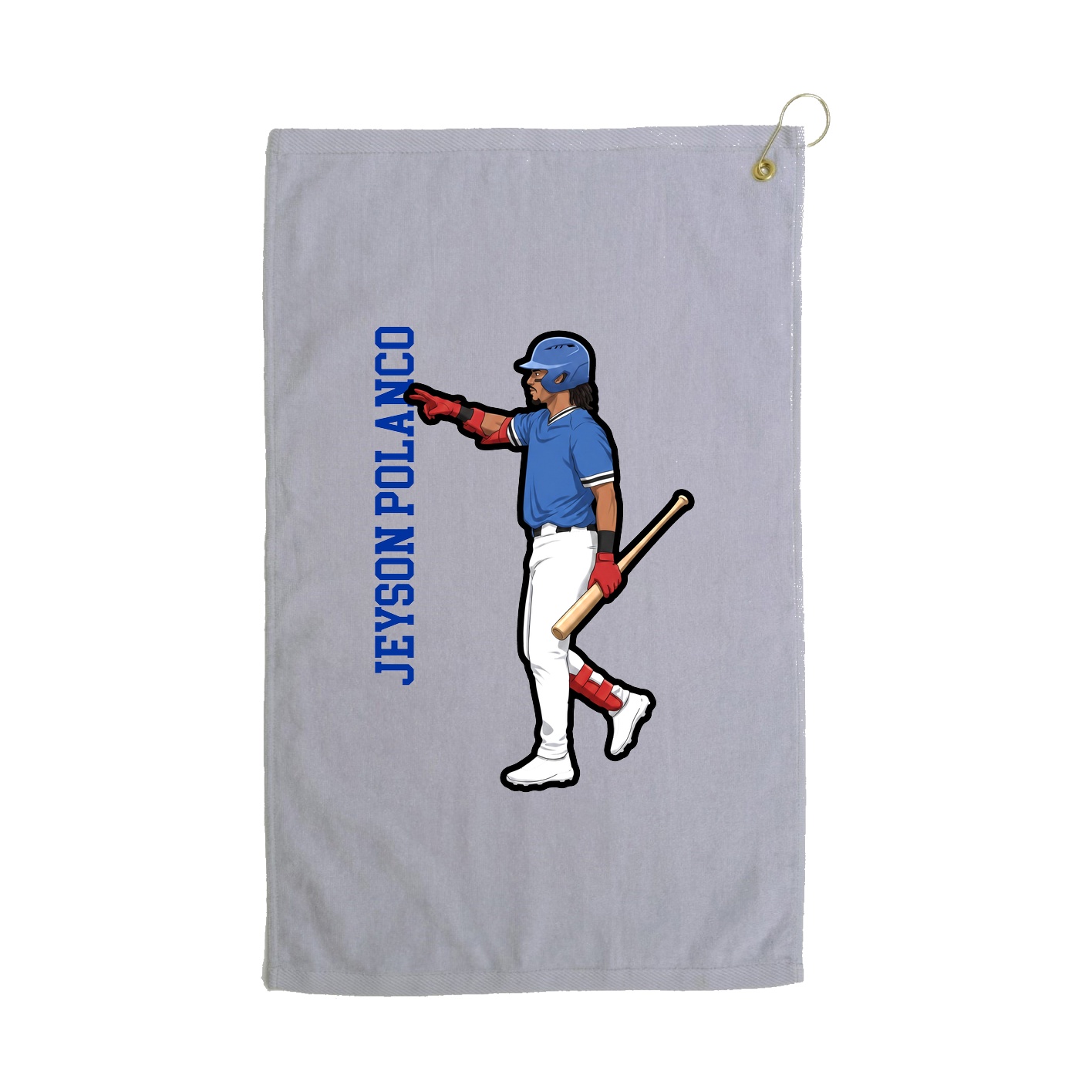 Golf Towel — Name Vertical in Grey