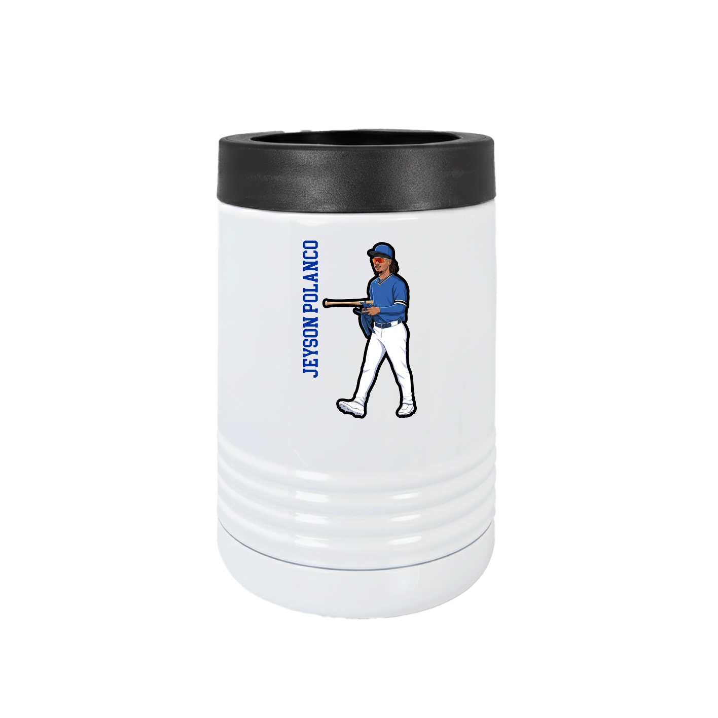 Beverage Holder — Name Vertical in White