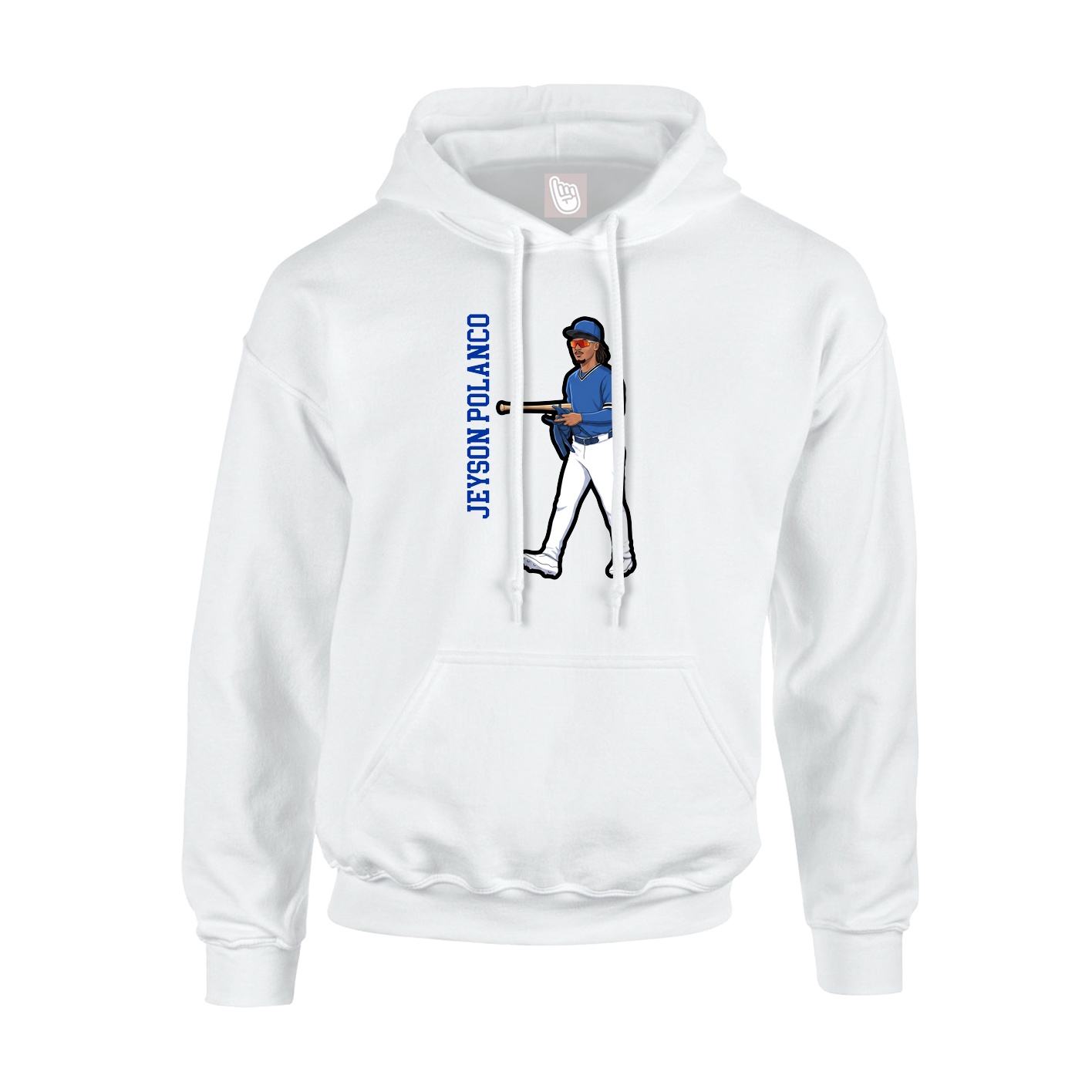 Youth Hoodie — Name Vertical in White