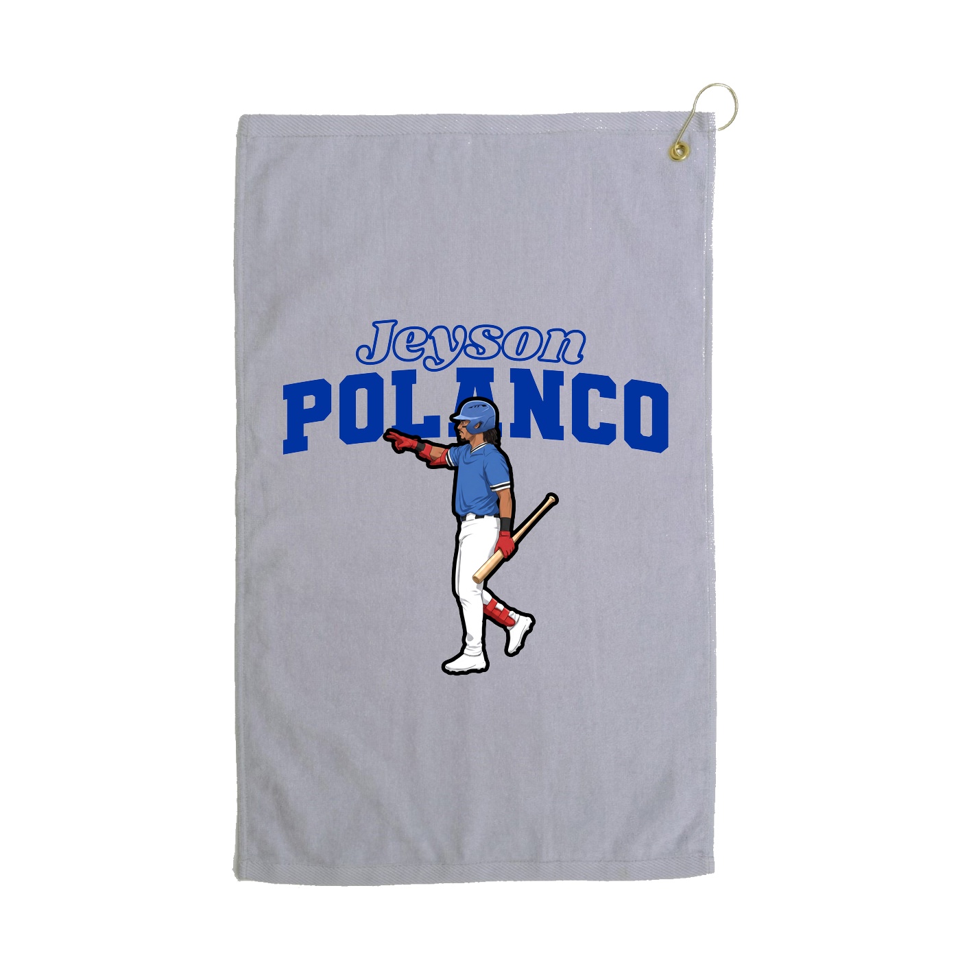 Golf Towel — Name Arch in Grey