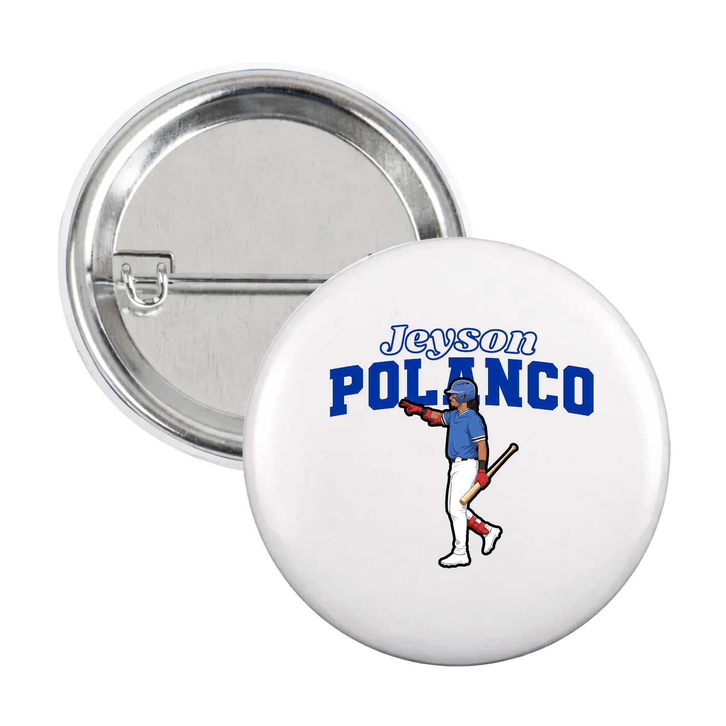 Game Day Button — Name Arch in White