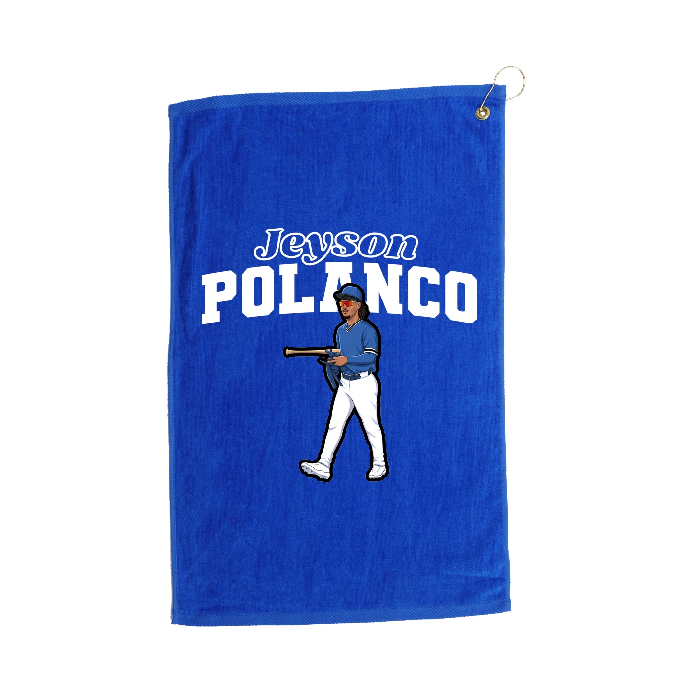 Golf Towel — Name Arch in Royal