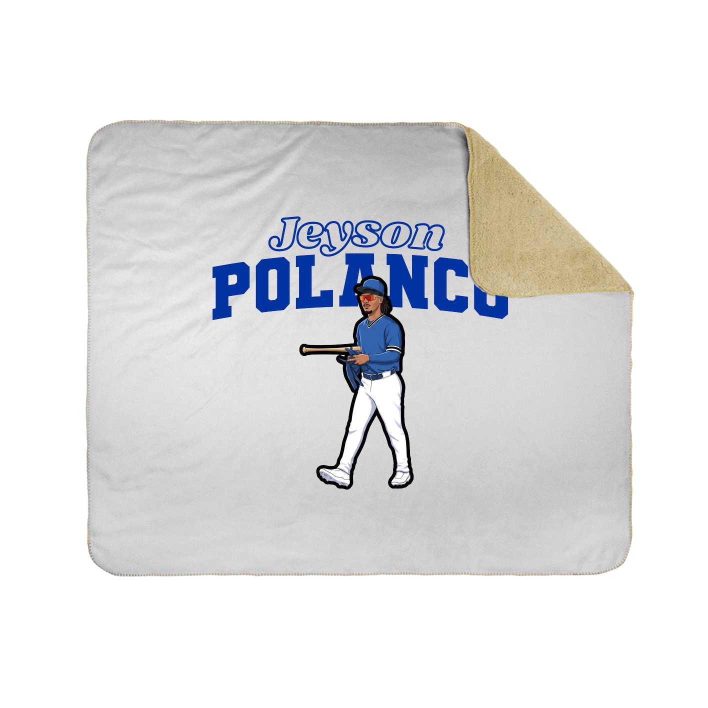 Throw Blanket — Name Arch in White
