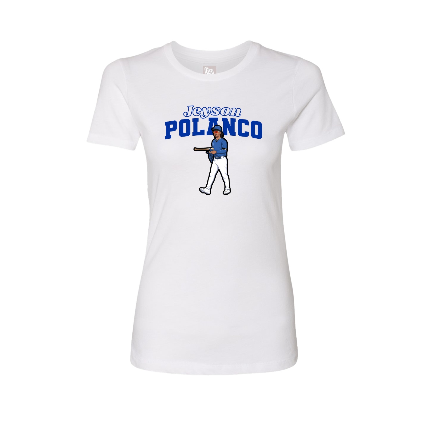 Fitted Women's Tee — Name Arch in White