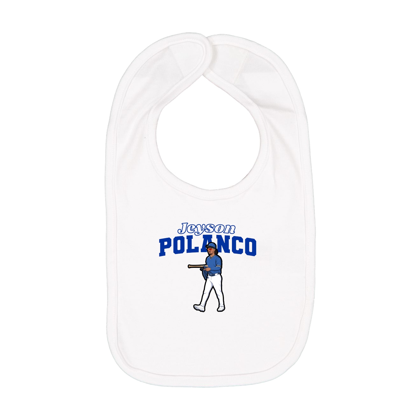 Infant Bib — Name Arch in White