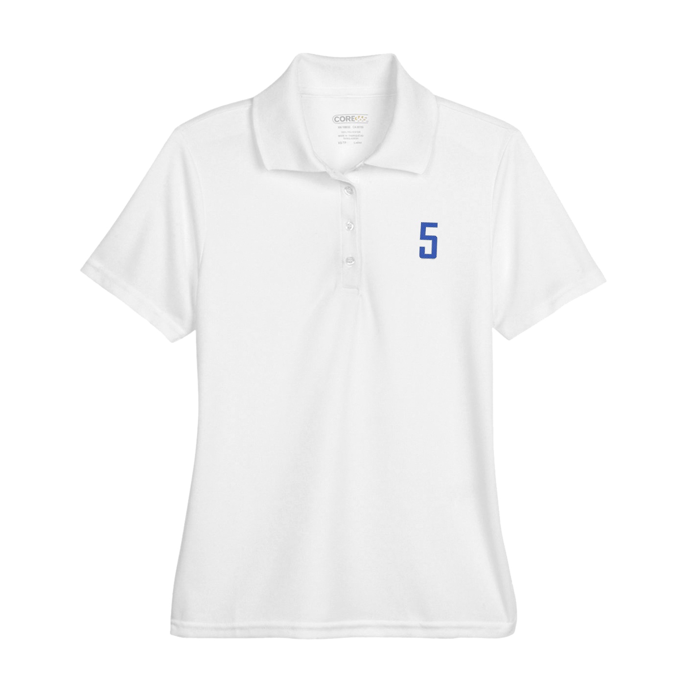 Womens Performance Polo — Front Shirsy in White