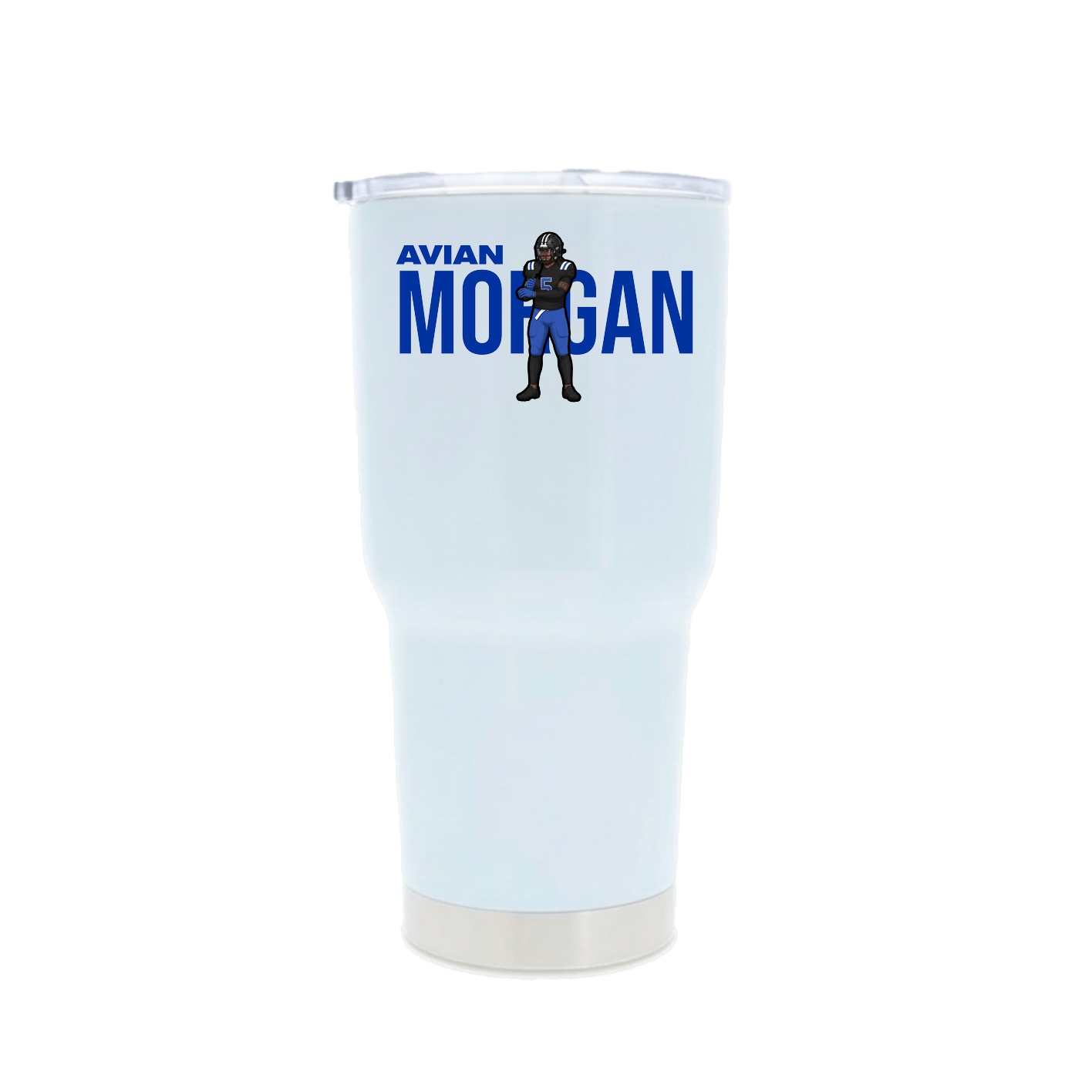 30oz Stainless Steel Tumbler — Player Name in White