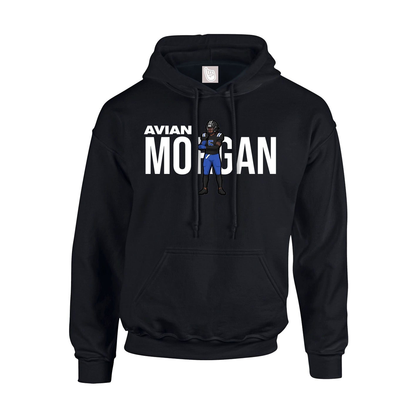 Hoodie — Player Name in Black